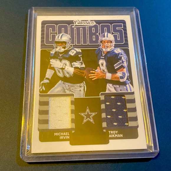 2018 Michael Irvin Troy Aikman Classics Combos Memorabilia - Picture 1 of 2